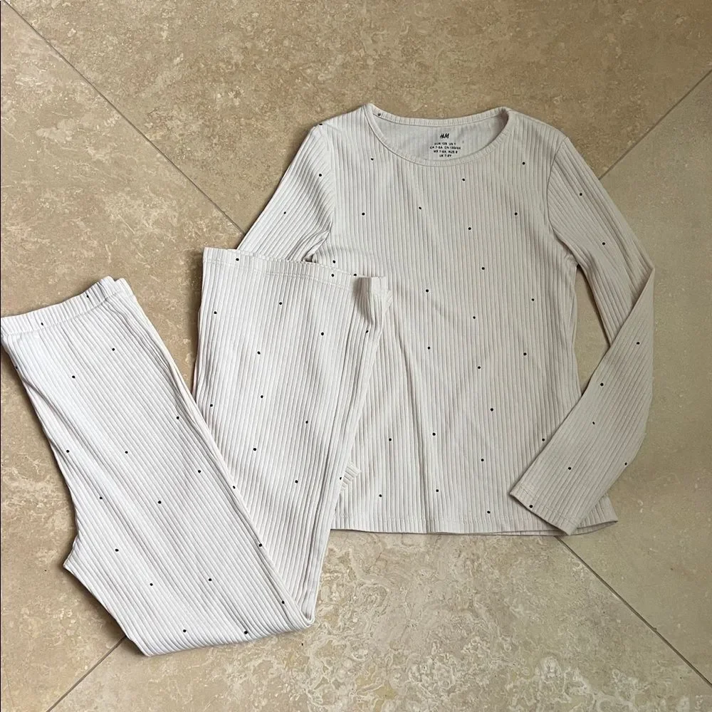 Kids Cream Set with Black Dots
